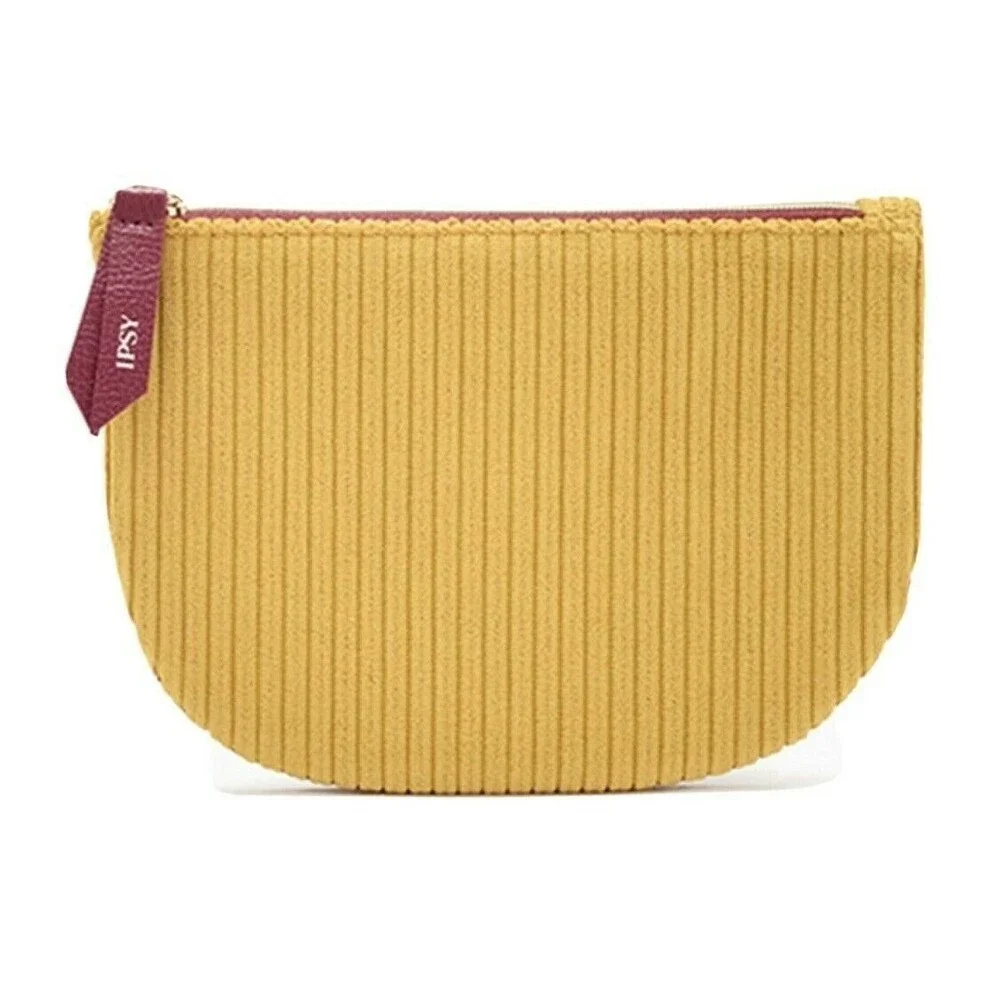 Corduroy Makeup Bag Zip Pouch Travel Case Wallet Mini Clutch Handbag NEW